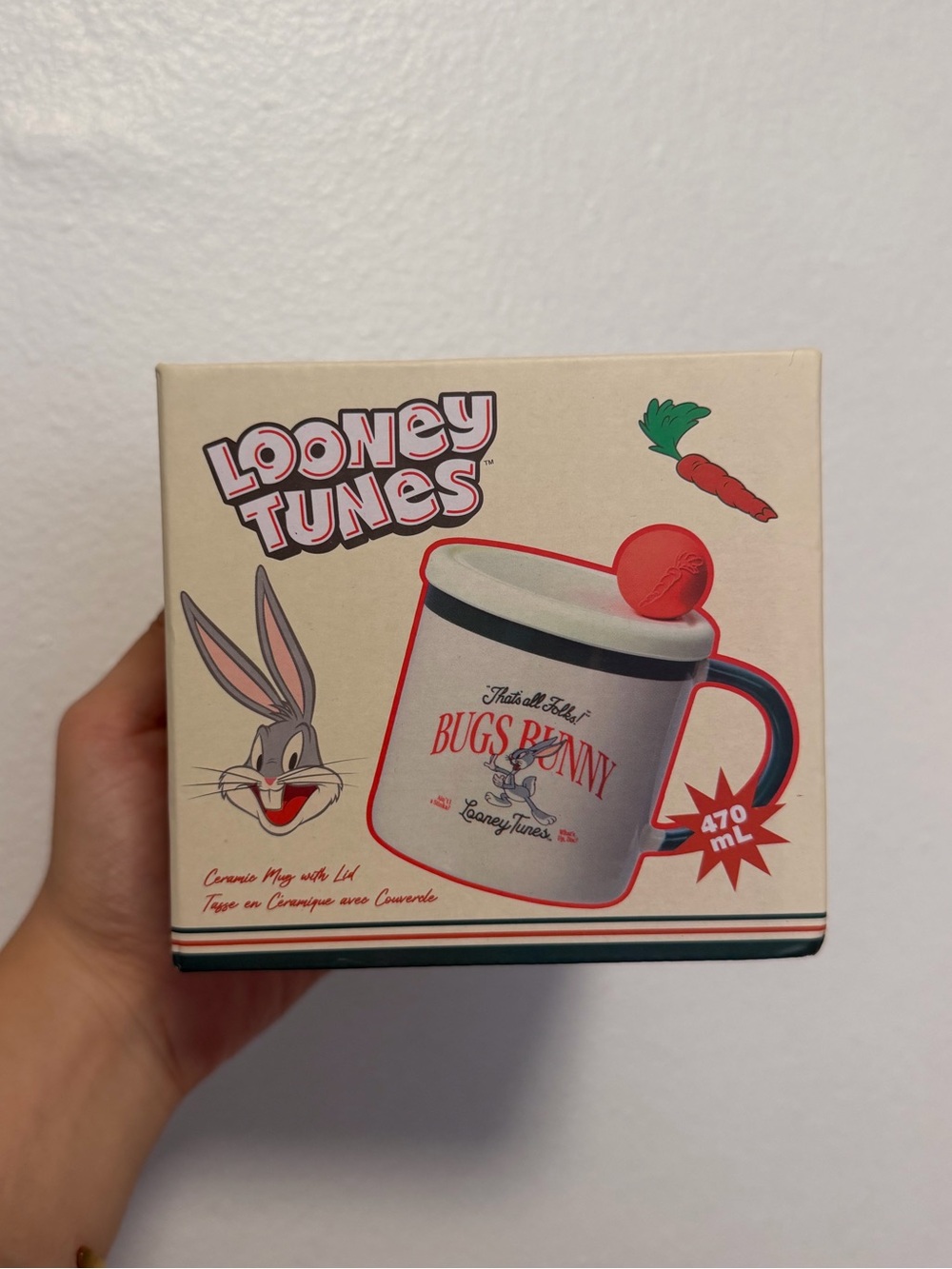 Warner Bros. Looney Tunes Bugs Bunny Mug with Orange Accents
